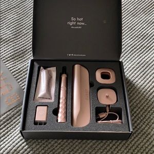 Burst rose gold toothbrush set
